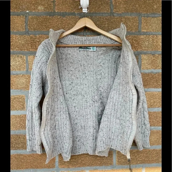 Aran crafts Zip Cable merino wool sweater - Picture 8 of 8